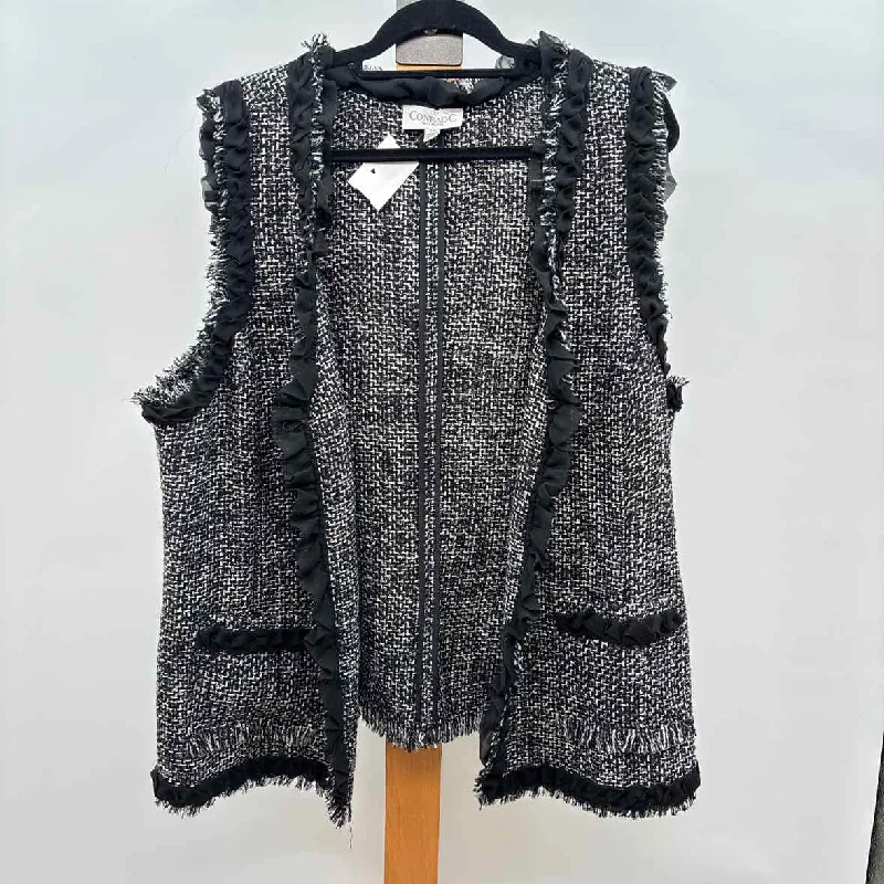 women's tops for gala dinnersConrad C Collection Women's Size 20 Black Tweed Cardigan