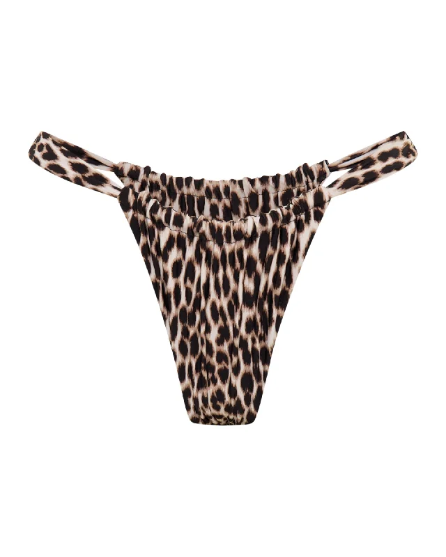 Bow-Accented Female SwimwearRhodes Bottom Leopard