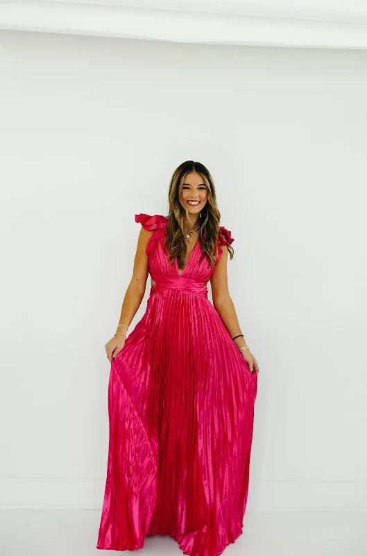 women's ethical fashion dressesDonna Maxi Dress - Hot Pink