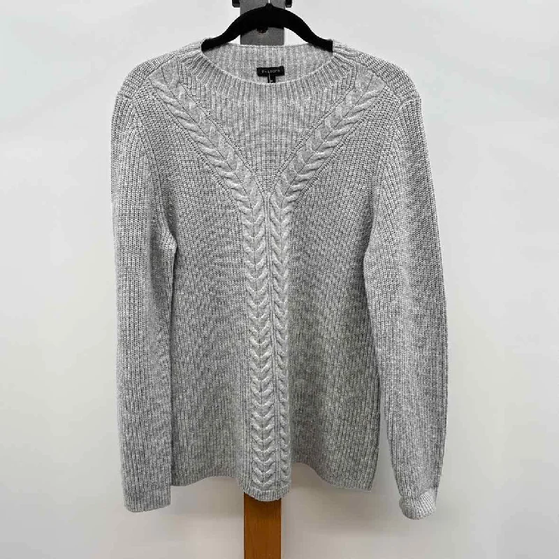 silk women's topsTalbots Women's Size M Gray Cable Knit Sweater