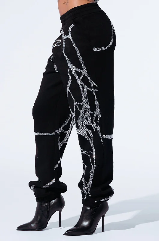 SPIDER SEQUIN DETAIL JOGGER