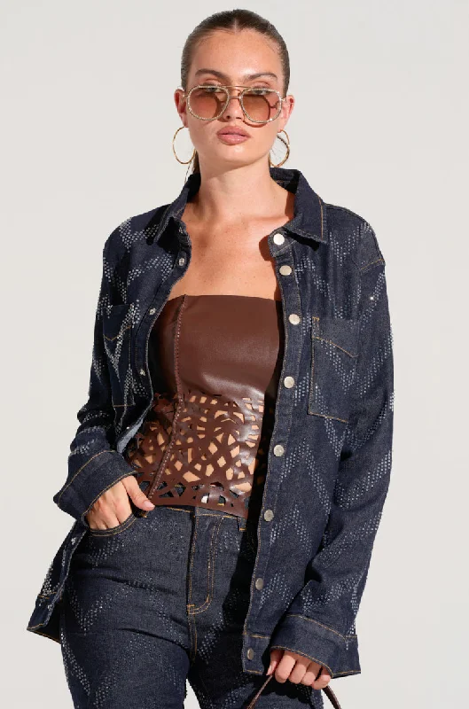 GOOD KARMA EMBELLISHED DENIM JACKET