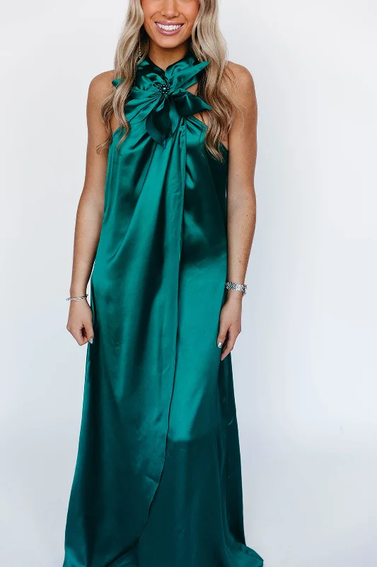 women's short-sleeved dressesAmara Maxi Dress - Emerald Green