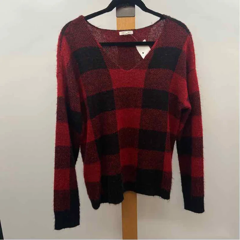 women's tops for those who want to add a touch of sophistication to their casual attireMaurices Women's Size L Red Checkered Sweater