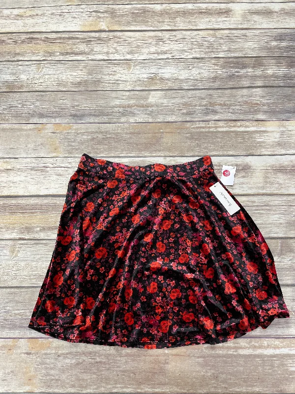 women's polyester skirtsBlack & Red Skirt Mini & Short Mi Ami, Size M