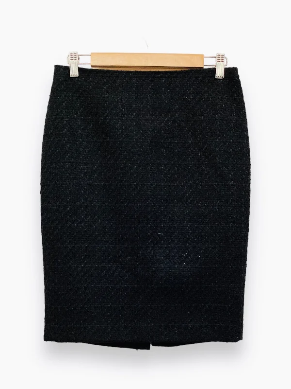 women's silk skirtsBlack Skirt Midi Calvin Klein, Size Xs