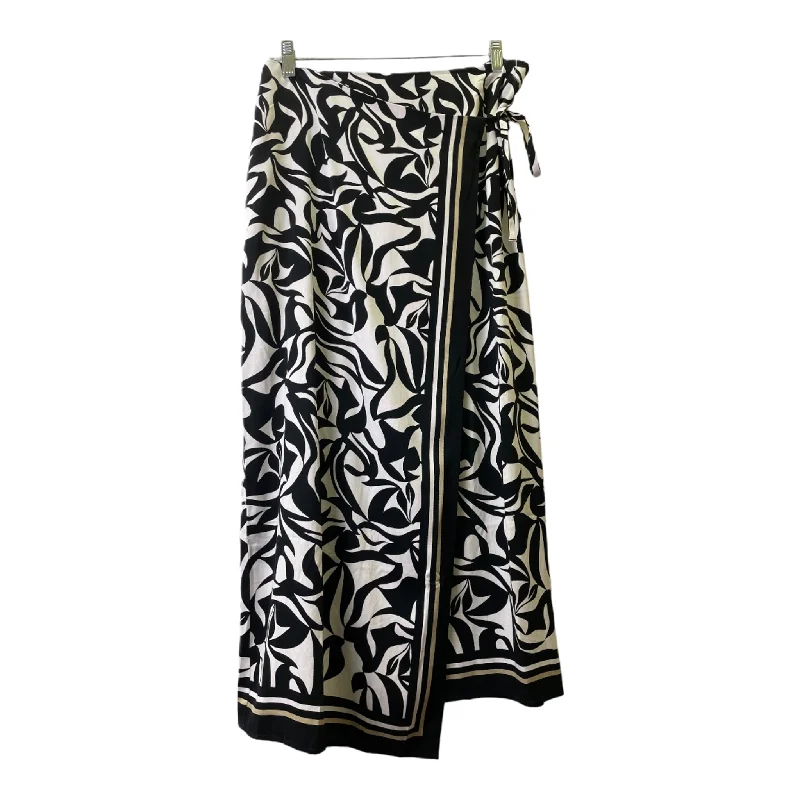 women's circle skirtsBlack & White Skirt Maxi By Loft, Size: 4