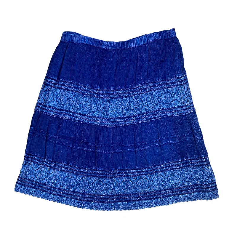 women's elastic-waisted skirts for pregnancyBlue Denim Skirt Mini & Short Studio West, Size L