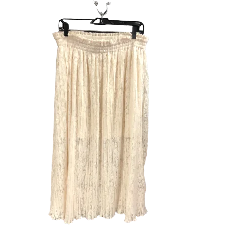 women's striped skirtsCream Skirt Maxi Rachel Roy, Size Xl