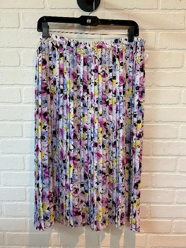 women's striped tulip skirtsFloral Print Skirt Midi Dana Buchman, Size 12