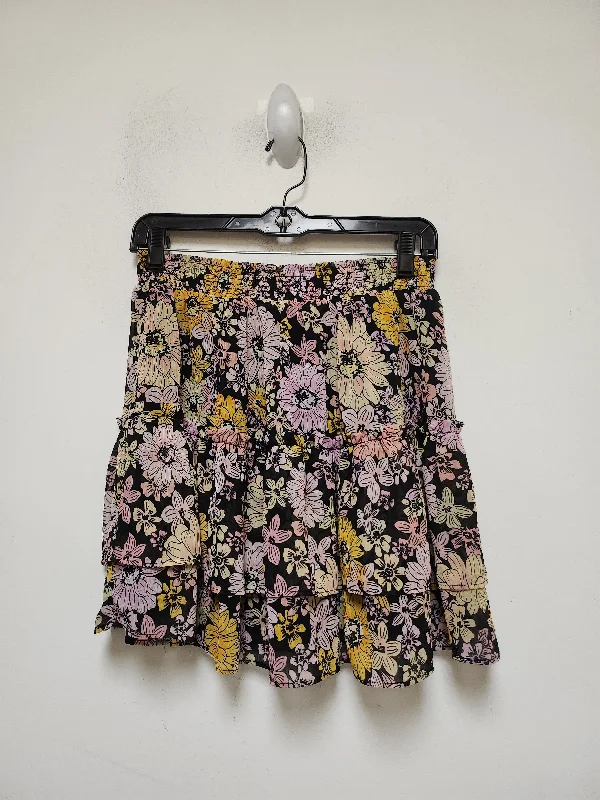 women's eco-friendly checked skirtsFloral Print Skirt Mini & Short Bb Dakota, Size 8