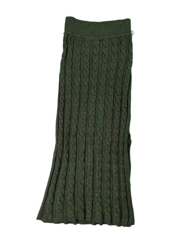 women's elastic-waisted skirts for pregnancyGreen Sweater Skirt Maxi Wild Fern, Size S