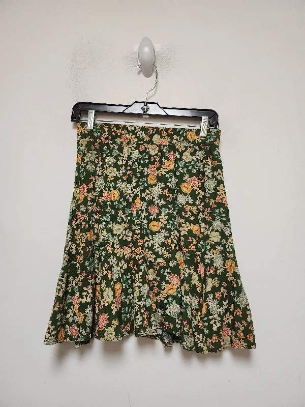 women's moisture-wicking formal skirtsGreen Skirt Mini & Short Loft, Size Petite   S