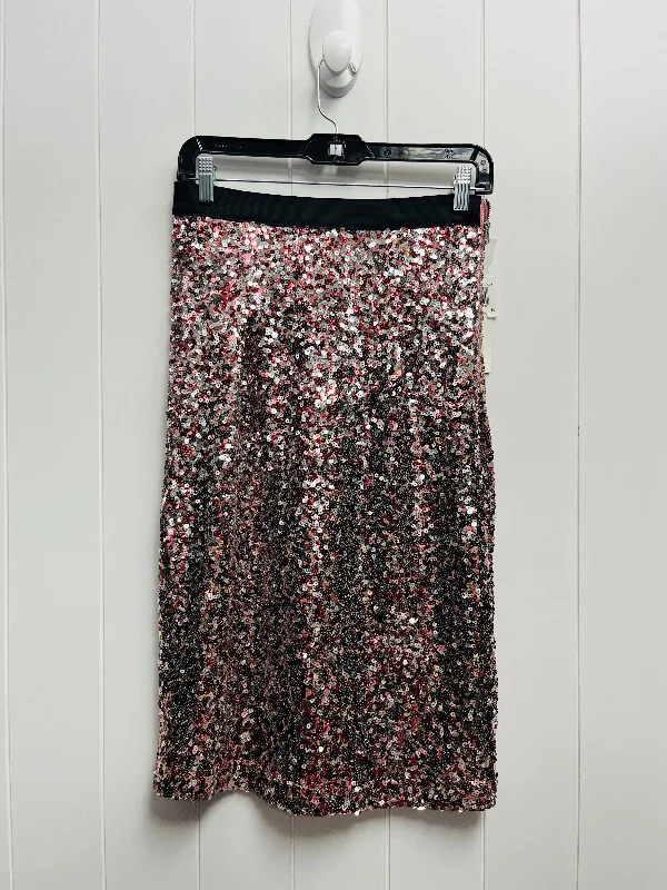 women's spring mini skirtsRed & Silver Skirt Midi French Connection, Size 6