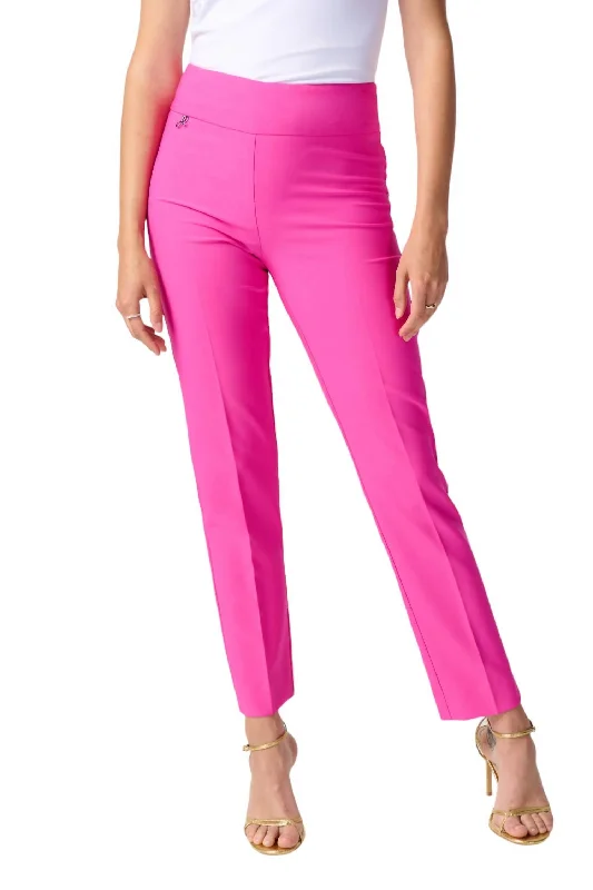 women's wool pantsCropped Pleated Pants In Ultra Pink