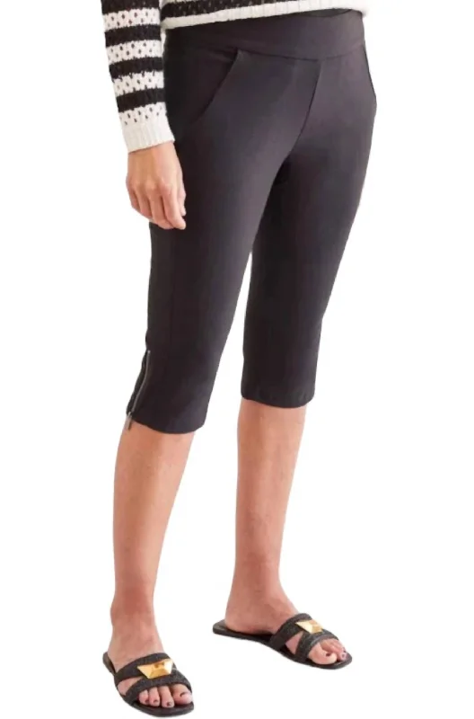 women's timeless pantsFlatten It Pull On Capri Pants In Black