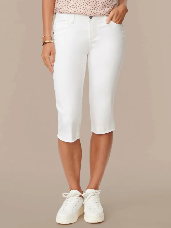 women's bootcut pantsSkimmer Capri Pants In Optic White