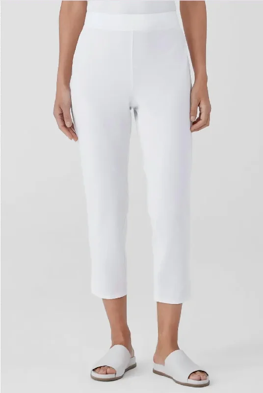 women's breathable pantsSlim Cropped Pant In White