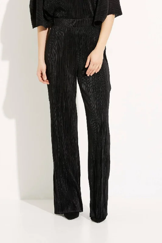 women's patched pantsWide Leg Knit Pants In Black