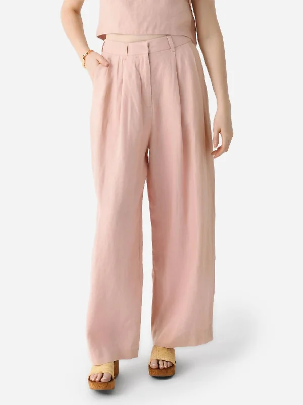 women's lace-up pantsWyatt Trouser In Silver Pink