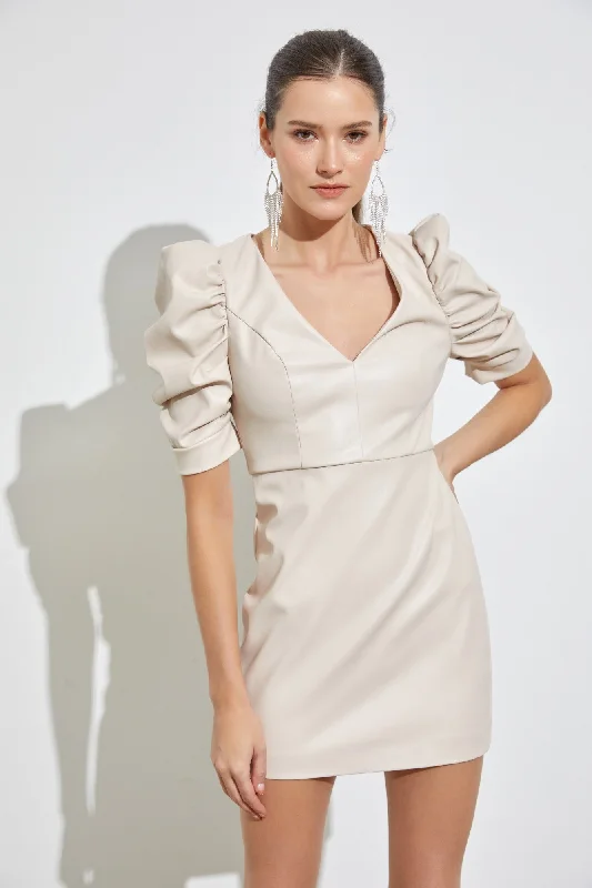 Satin DressConquer Dress - Cream