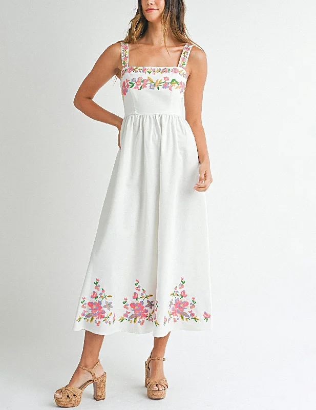 Leather DressMargot Floral Embroidered Sundress