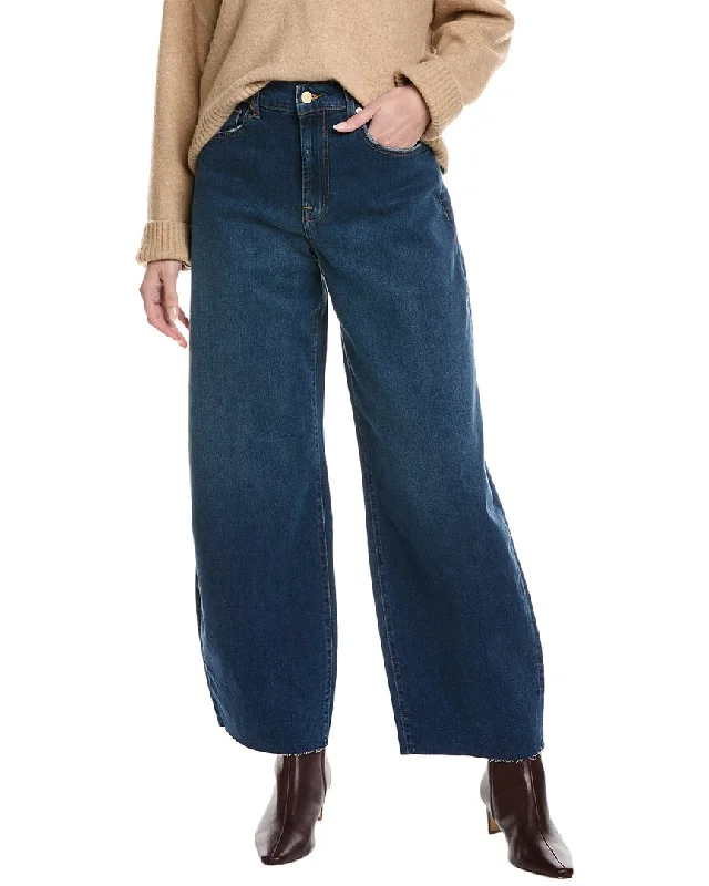 women's denim jeans with distressed back pockets7 For All Mankind Bonnie Long Beach Barrel Jean