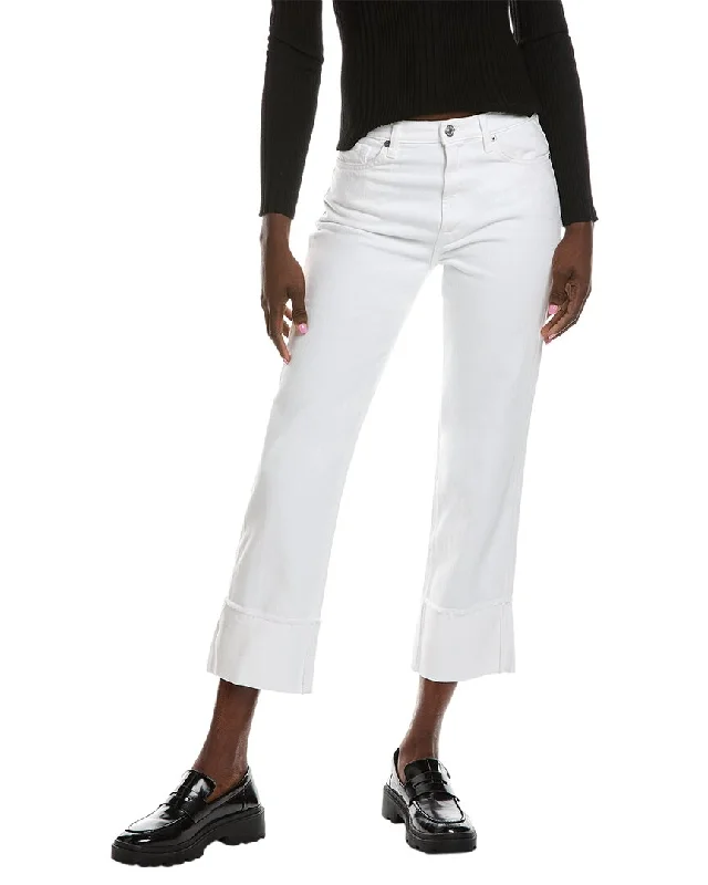 women's denim jeans for tall women7 For All Mankind Logan White Stovepipe Jean