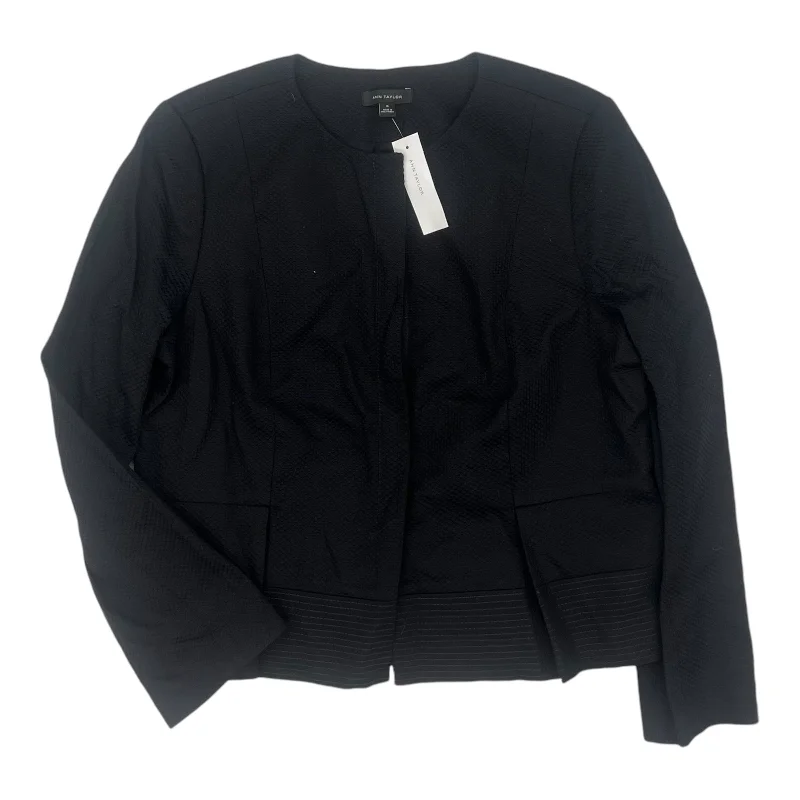 cozy women's coatsBlazer By Ann Taylor In Black, Size:1X