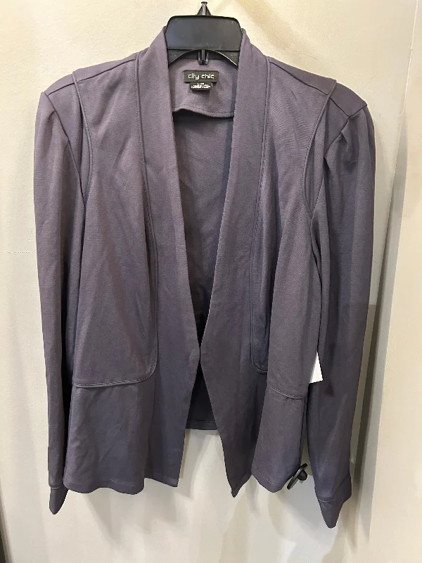 women's coats in bold colorsBlazer By City Chic In Grey, Size: L