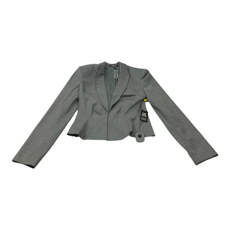 leather coats for womenBlazer By Express In Grey, Size: S