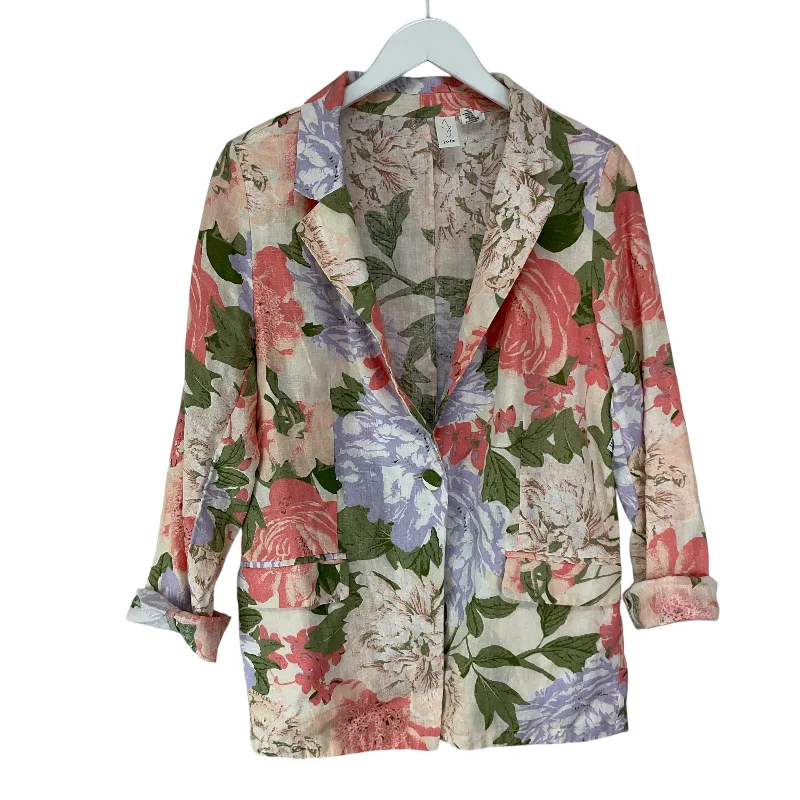 eco-friendly women's coatsBlazer By Joie In Floral Print, Size: M