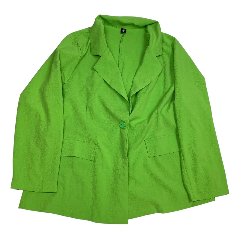 women's coats with adjustable sleevesBlazer By Shein In Green, Size: 2x