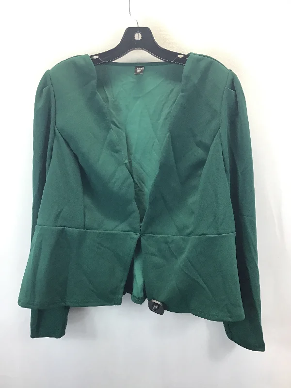 women's coats with belted waistsBlazer By Shein In Green, Size: 3x