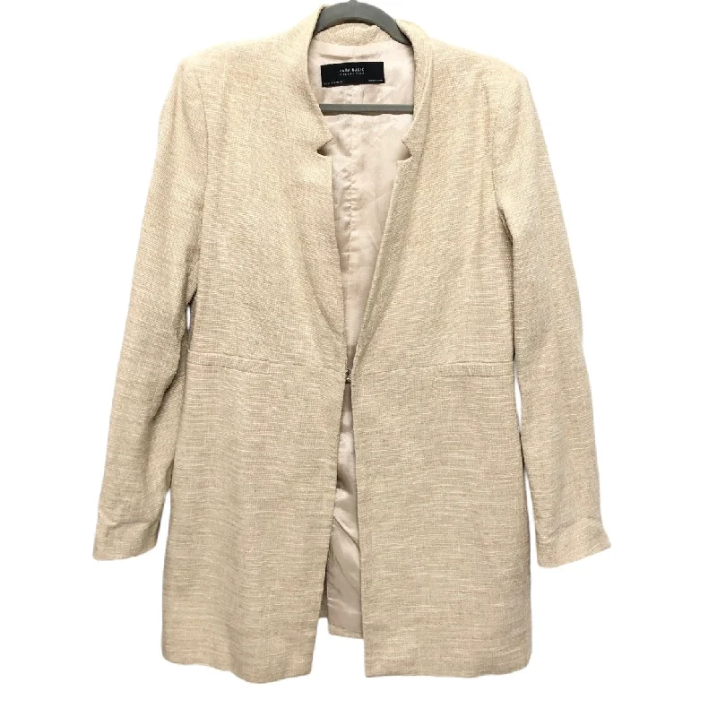 women's coats with Victorian-era influencesBlazer By Zara Basic In Beige, Size: Xl