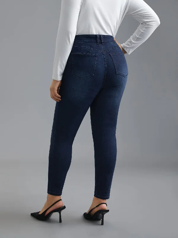 women's ripped denim jeansBooty-Lifting Skinny Fit Mid-Rise Jeans