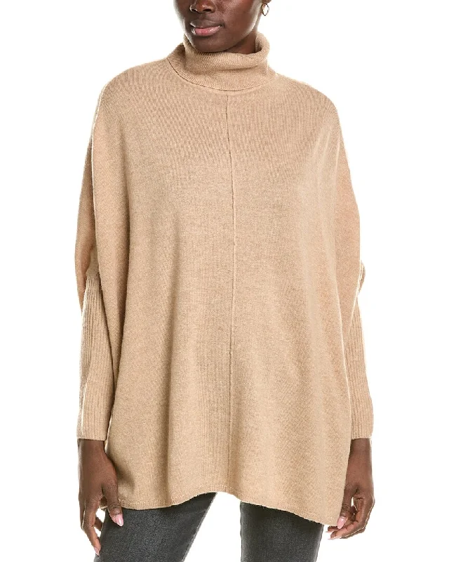 Retro Crewneck SweatersBrodie Cashmere Roll Wool & Cashmere-Blend Poncho