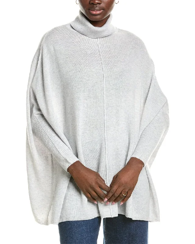 Stylish Trendy Pullover SweatersBrodie Cashmere Roll Wool & Cashmere-Blend Poncho