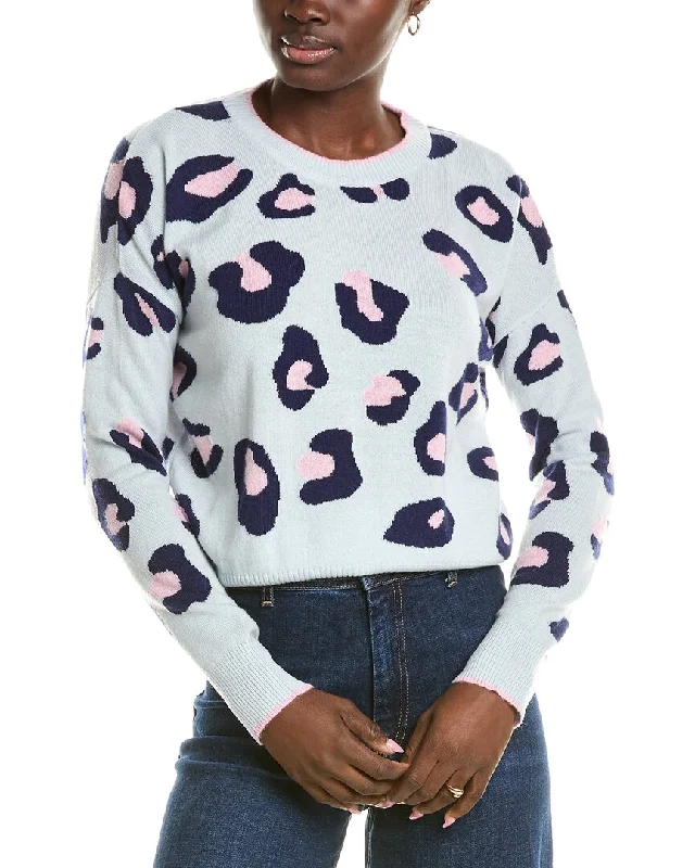 Elegant Hooded Cashmere SweatersBrodie Cashmere Wool & Cashmere-Blend Intarsia Leopard Jumper