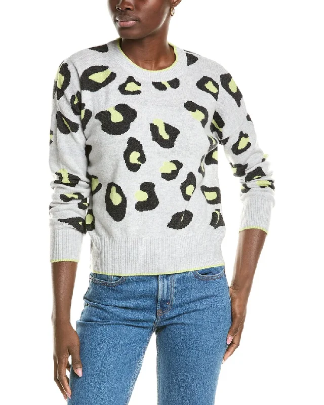 Flannel-Lined SweatersBrodie Cashmere Wool & Cashmere-Blend Intarsia Leopard Jumper