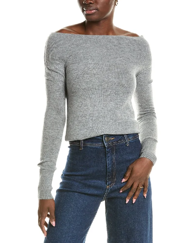 Chunky Men's SweatersBrodie Cashmere Wool & Cashmere-Blend Off The Shoulder Jumper