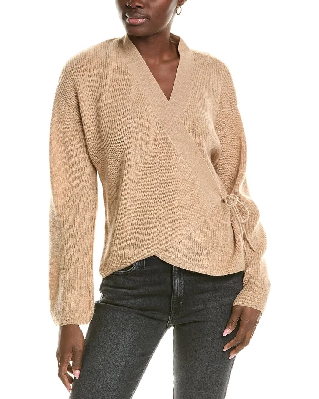 Soft Knitted SweatersBrodie Cashmere Wool & Cashmere-Blend Ribbed Wrap Cardigan