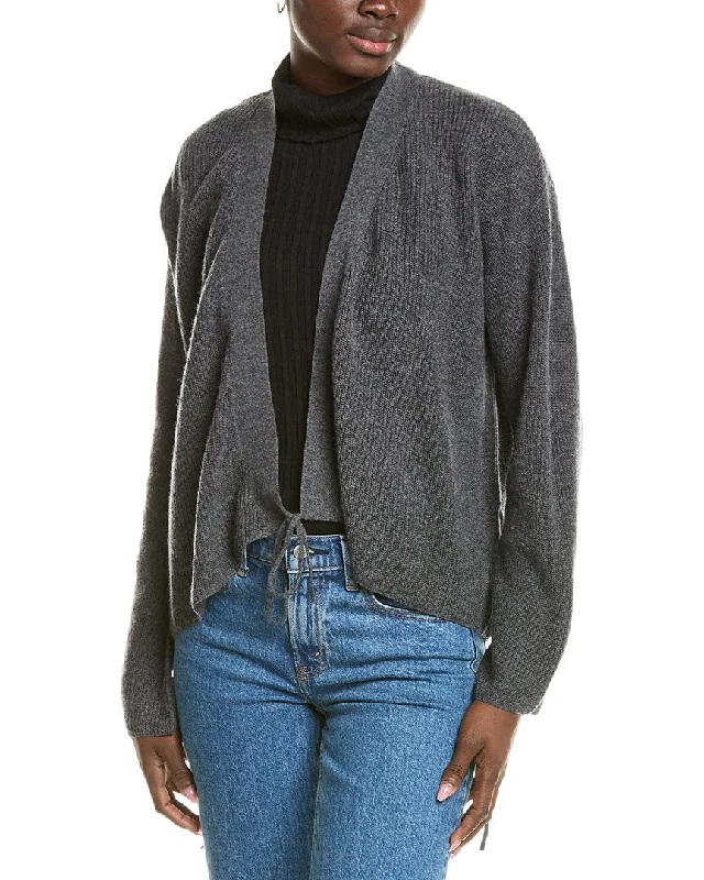 Plus-Size Pullover Chunky SweatersBrodie Cashmere Wool & Cashmere-Blend Ribbed Wrap Cardigan