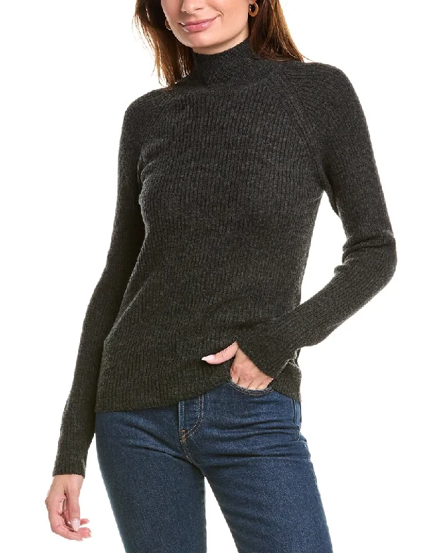 Trendy Pullover SweatersBrodie Cashmere Wool & Cashmere-Blend Skinny Mock Neck Jumper