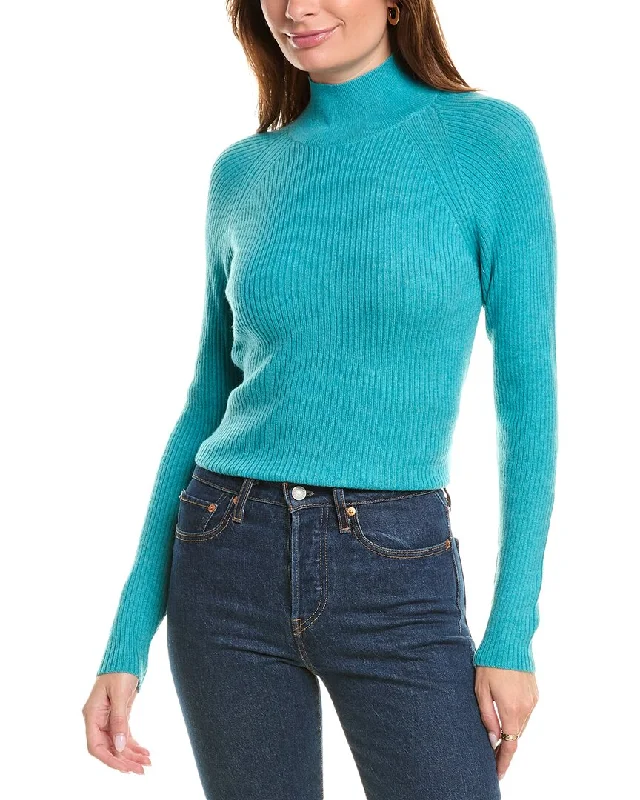 High-Quality Wool SweatersBrodie Cashmere Wool & Cashmere-Blend Skinny Mock Neck Jumper