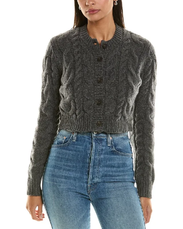 Fitted Cashmere SweatersFRAME Denim Cable Wool Cardigan