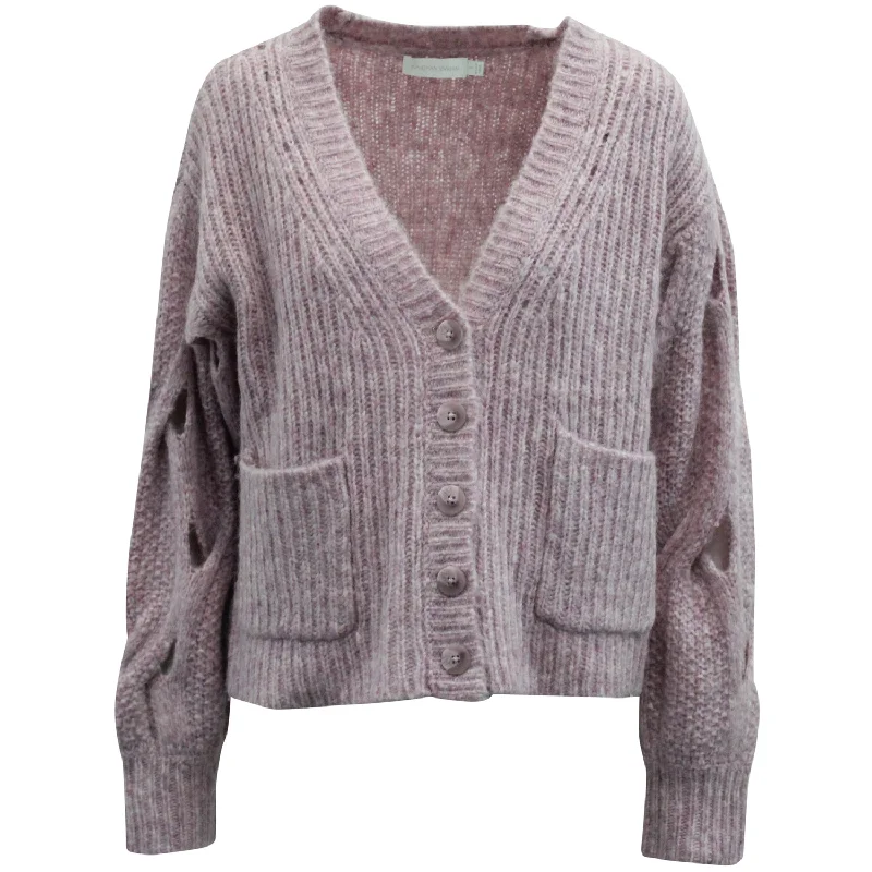 Elegant SweatersJonathan Simkhai Reagan Cardigan in Pink Wool