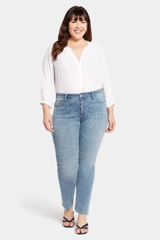 women's stretch denim jeansLe Silhouette Sheri Slim Jeans In Plus Size - Angel