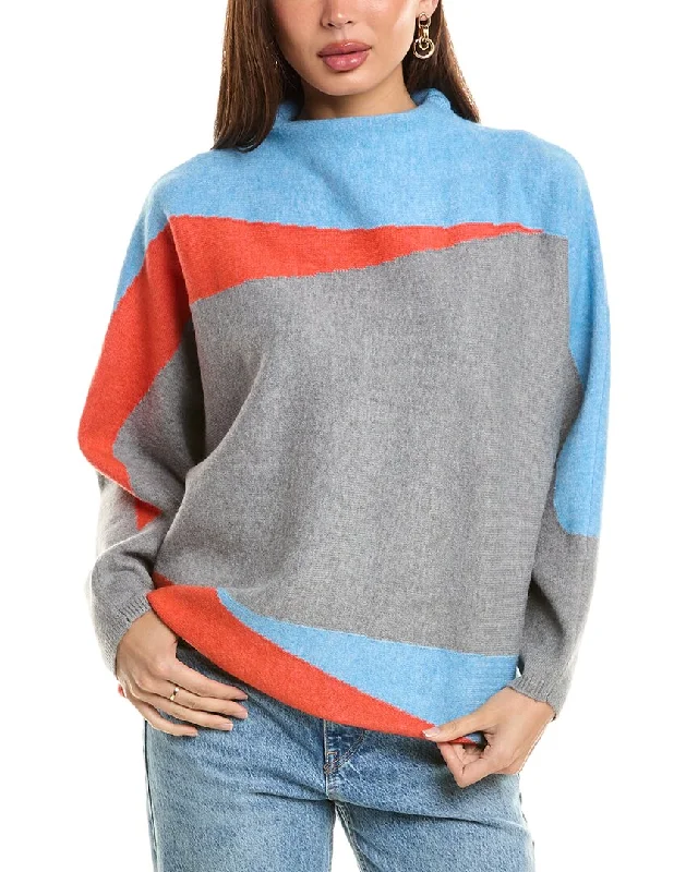 Thick Cashmere SweatersMaronie Mock Neck Dolman Wool-Blend Sweater