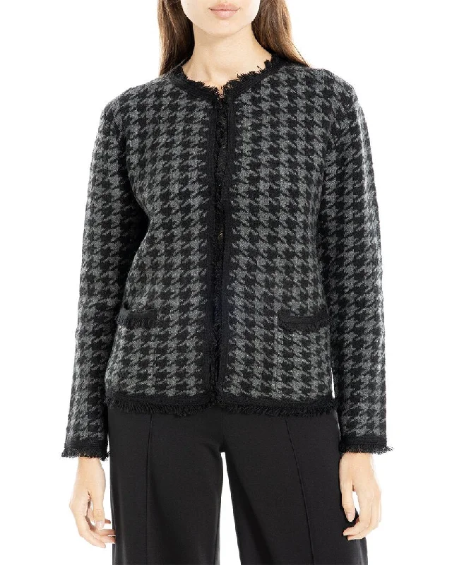 Patterned Cashmere SweatersMax Studio Short Cardigan